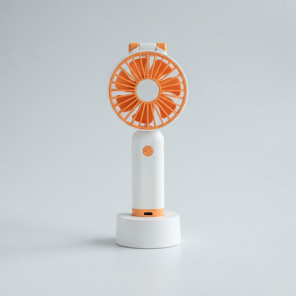 Foldable Handheld Fan with Base